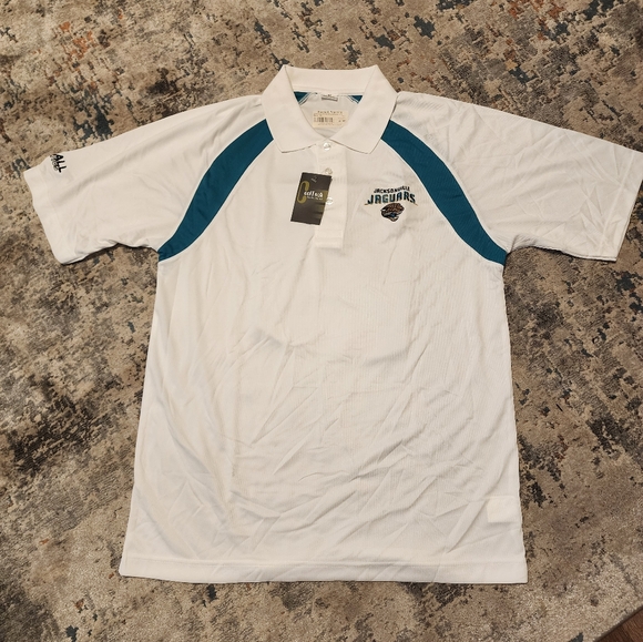 NEW NFL Jacksonville Jaguars Football Fanatics CoolTech Mens M Polo Golf Shirt - Picture 1 of 9